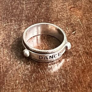“Dance” 925 sterling spinner/fidget ring
